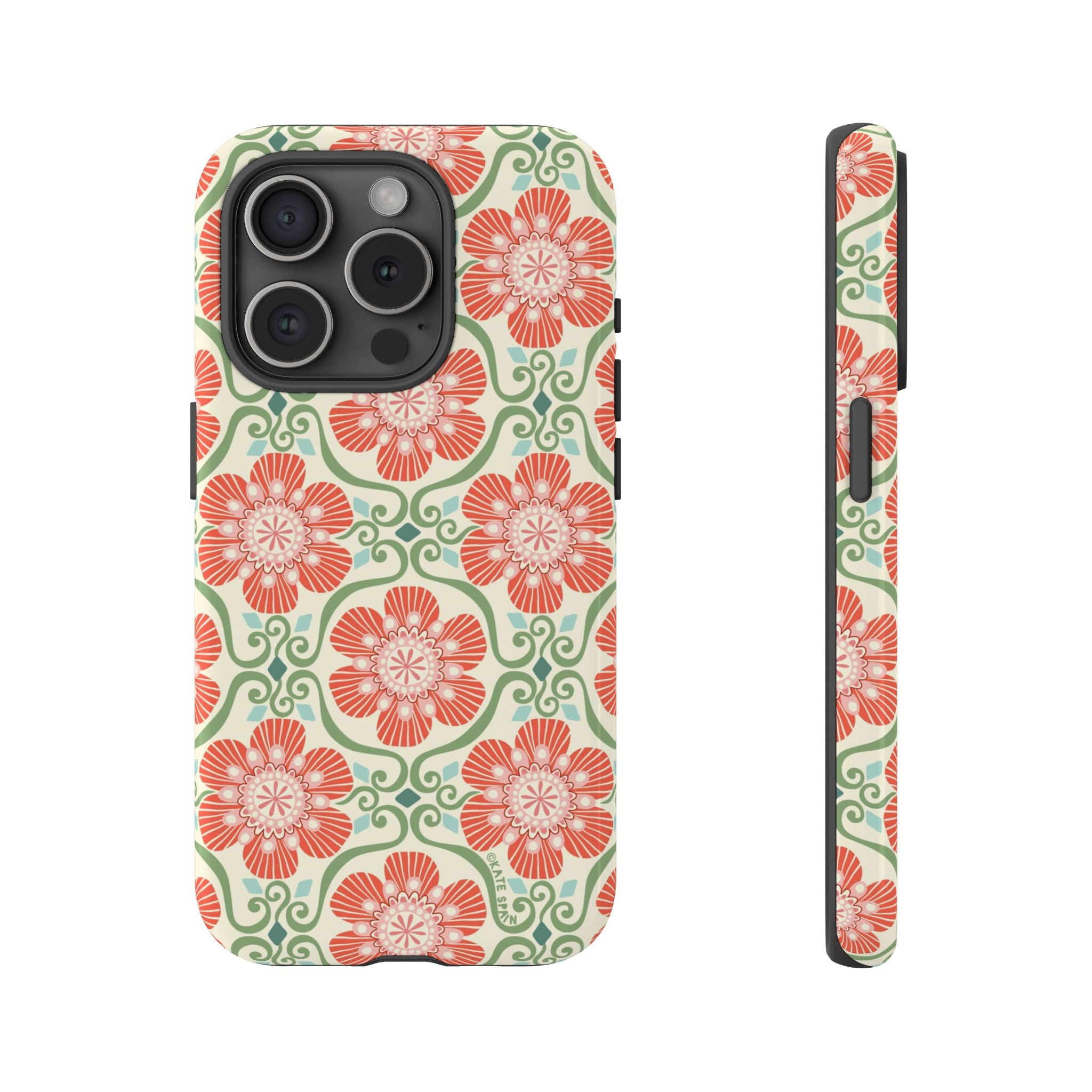 Barcelona Flowers iPhone Tough Case iPhone 15 Pro Glossy