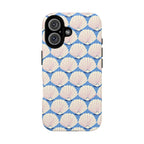 Seashells MagSafe iPhone 16 Case – Matte | periwinkle, cream, blush scallop shell print