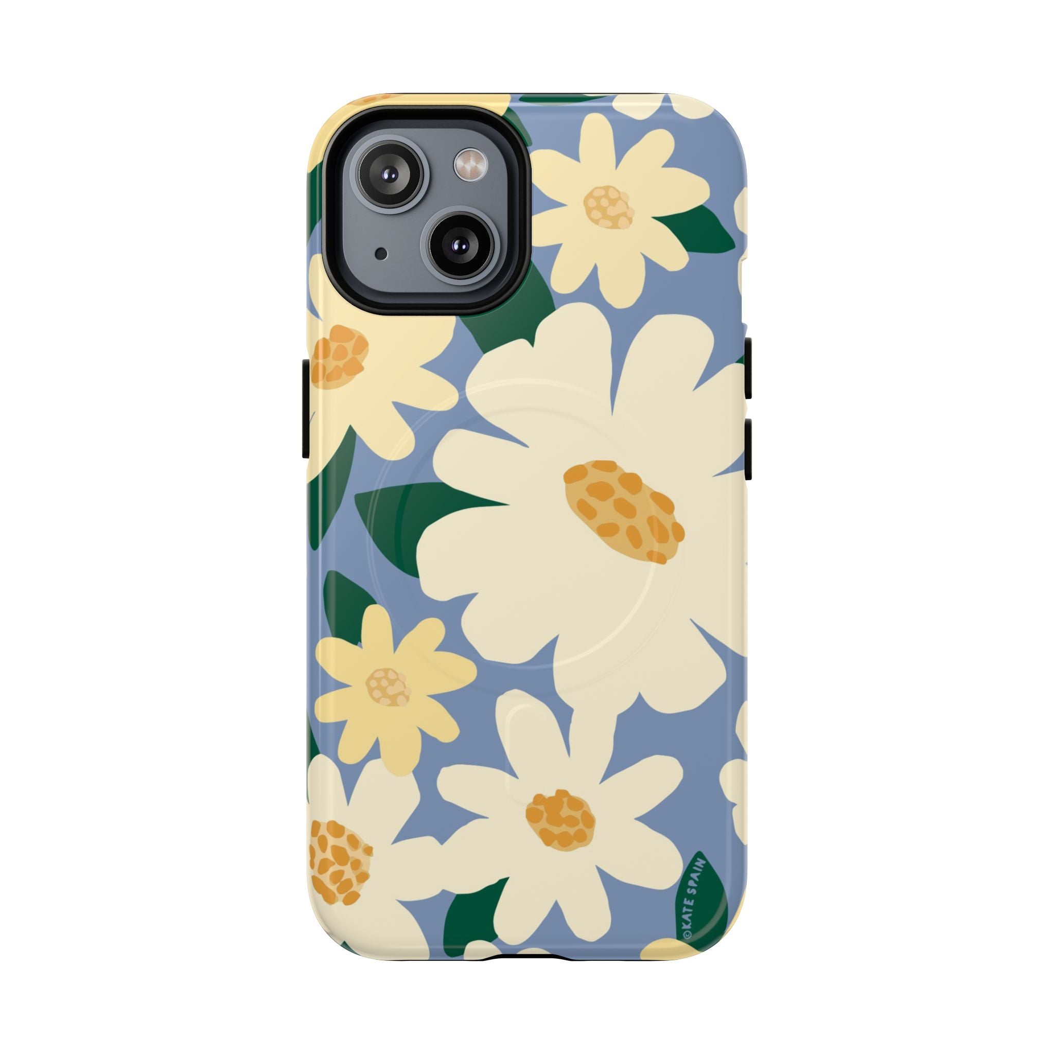 Chamomile MagSafe iPhone 15 Pro Max Case – Matte | periwinkle, cream, yellow botanical daisy floral print