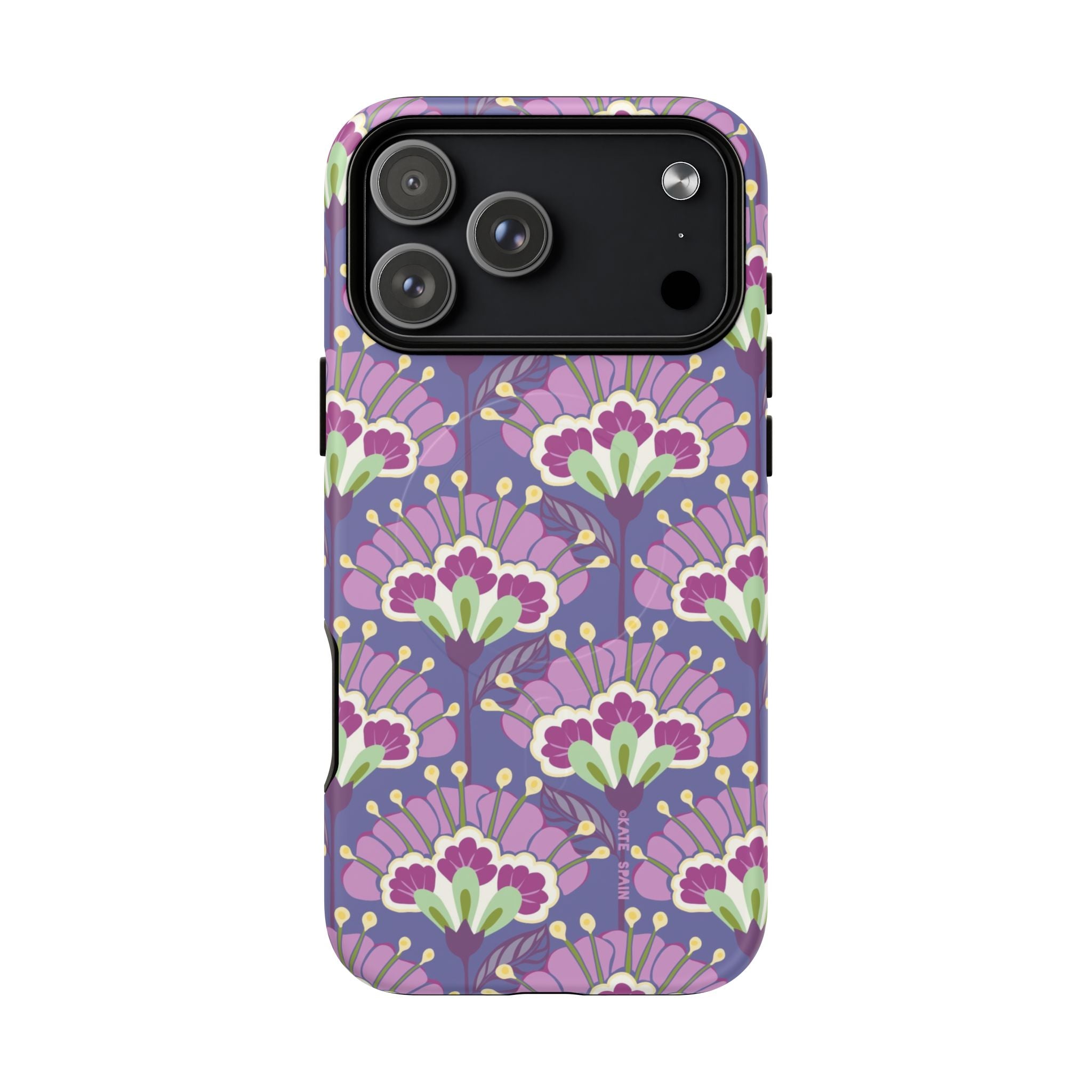 Lantern Flower MagSafe iPhone 17 Pro Max Case – Matte | periwinkle, purple, mauve, sage botanical lantern floral print