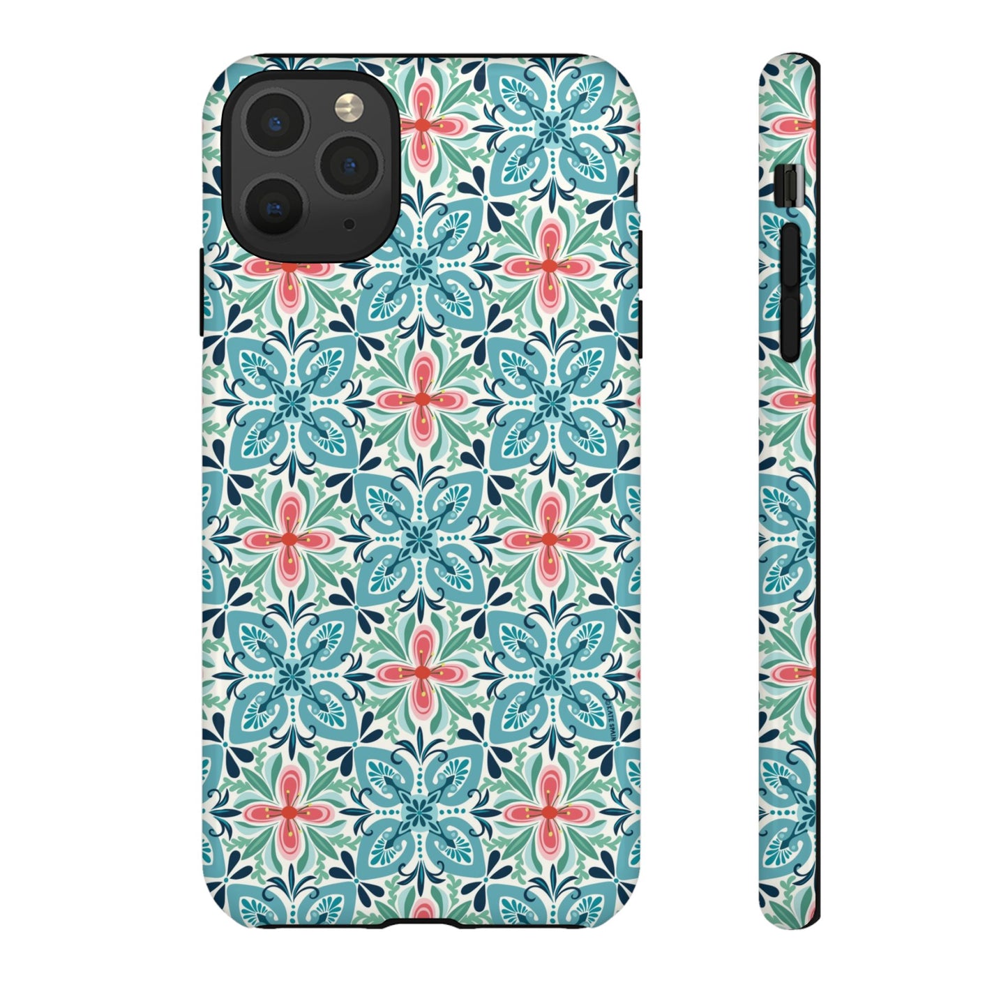 Stonecrop Floral Tile iPhone Tough Case