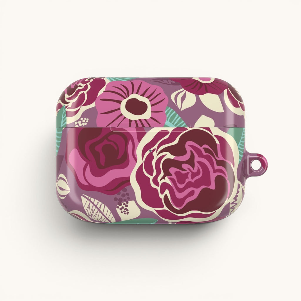 Tea Rose Burgundy AirPods Case