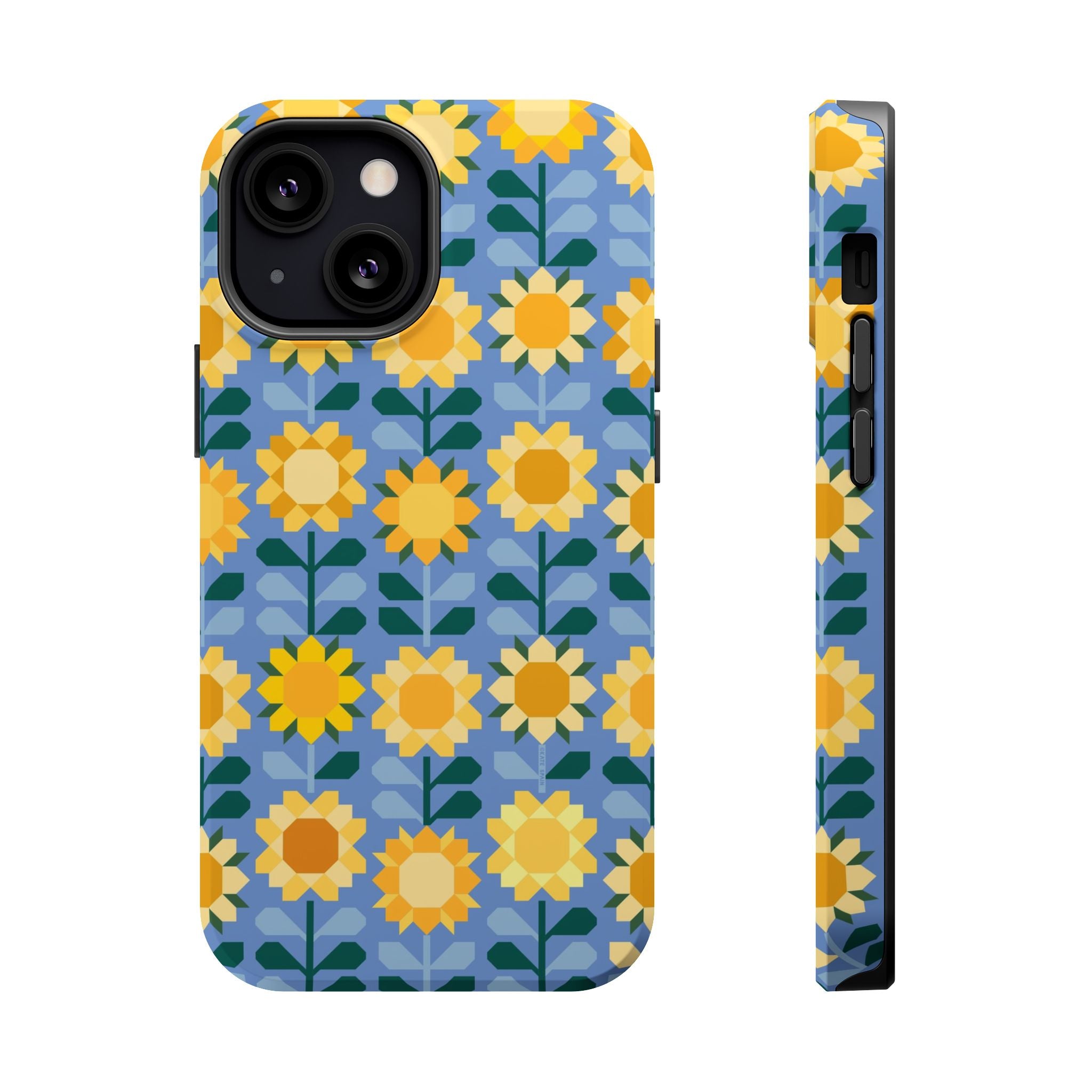 iPhone 13 Mini MagSafe case with Sunflowers pattern in matte finish