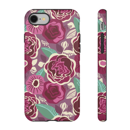 Tea Rose Burgundy iPhone Tough Case