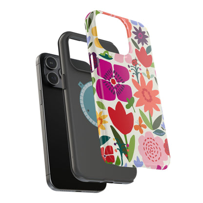 Happy Blooms iPhone MagSafe Tough Case