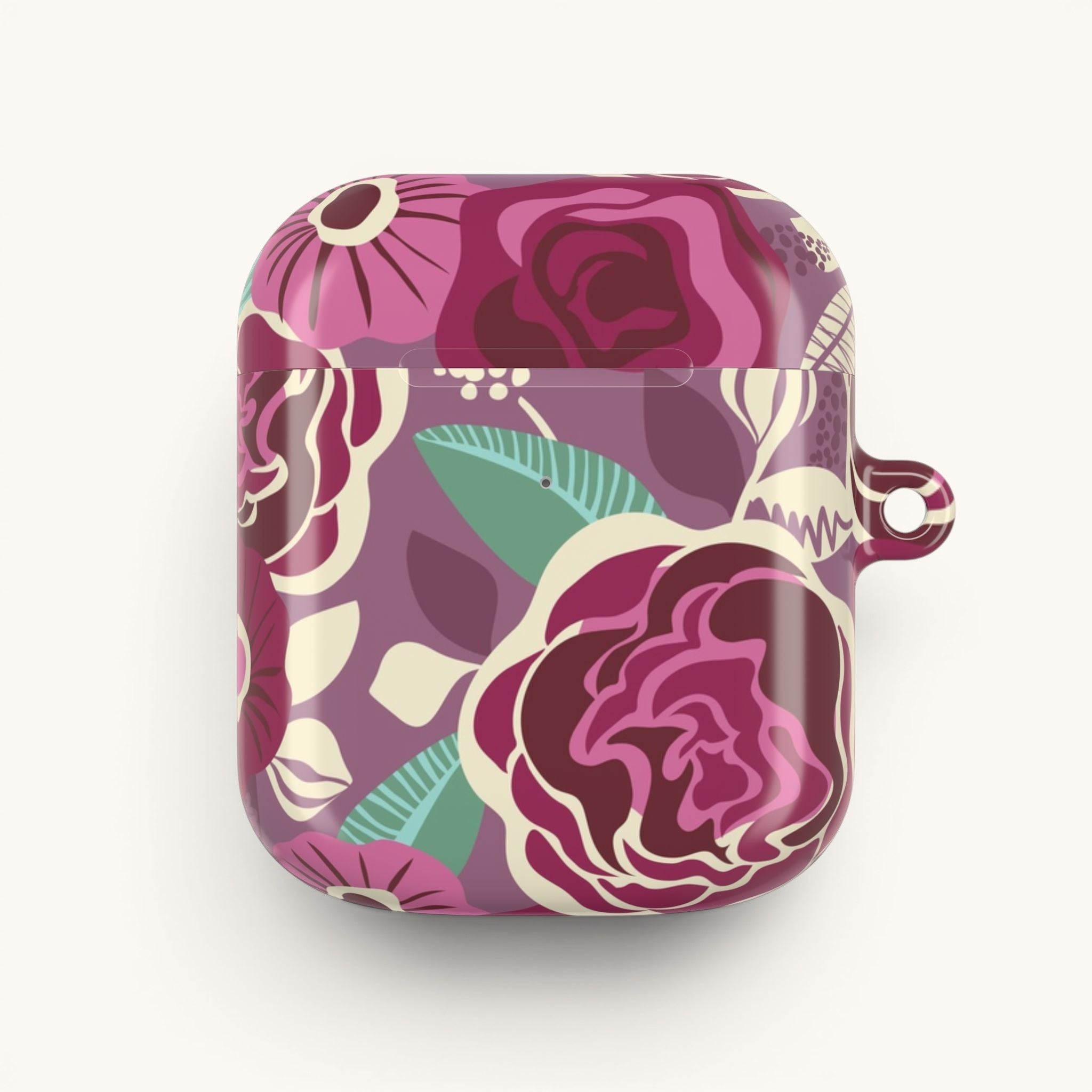 Tea Rose Burgundy AirPods Case