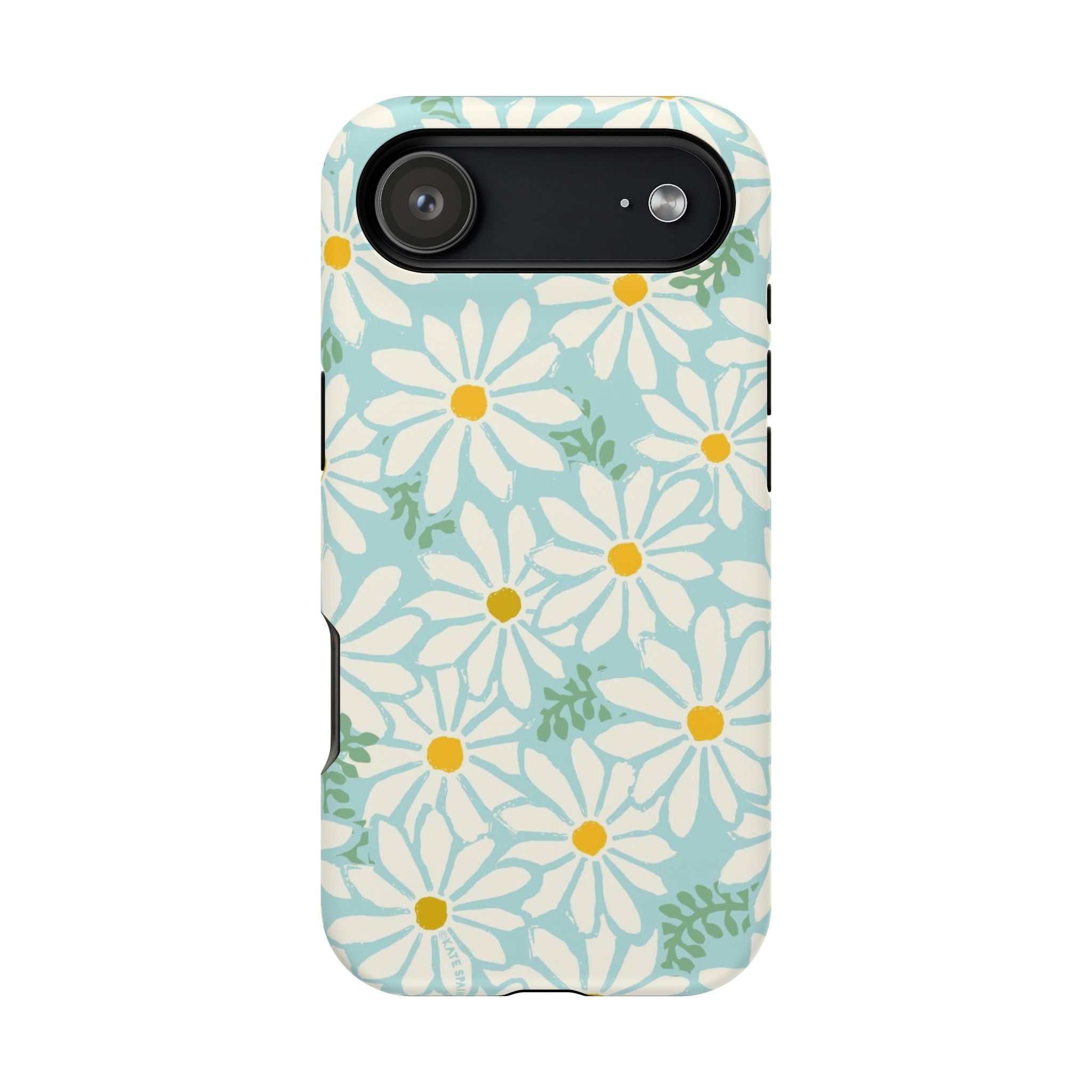 Daisies MagSafe iPhone 17 Air Case – Matte | white, yellow, aqua watercolor daisy print