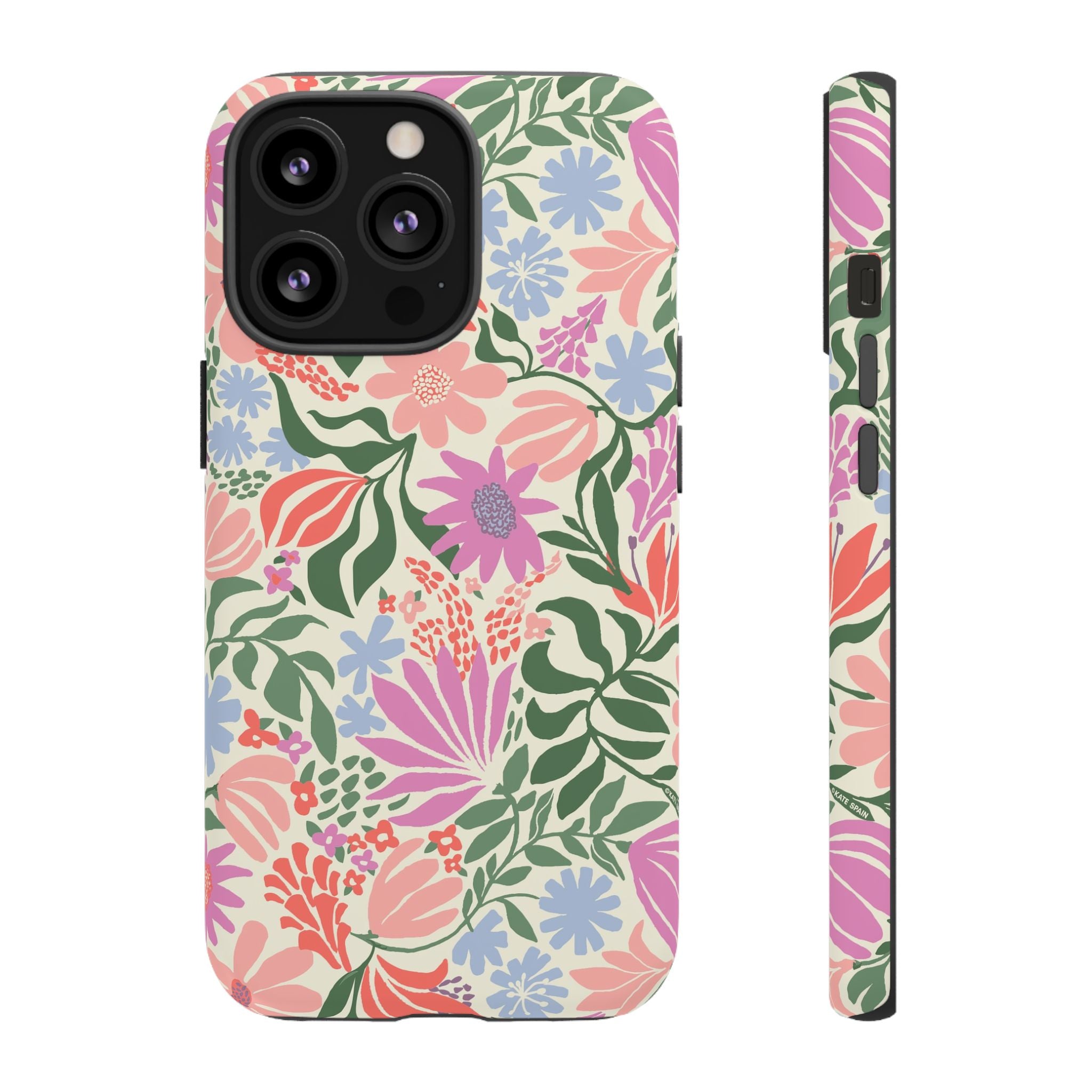 Botanica Pastel Tough iPhone 13 Pro Case – Matte | blush, lavender, sage pastel botanical wildflower print