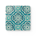 Alhambra Teal Cork Coaster Set