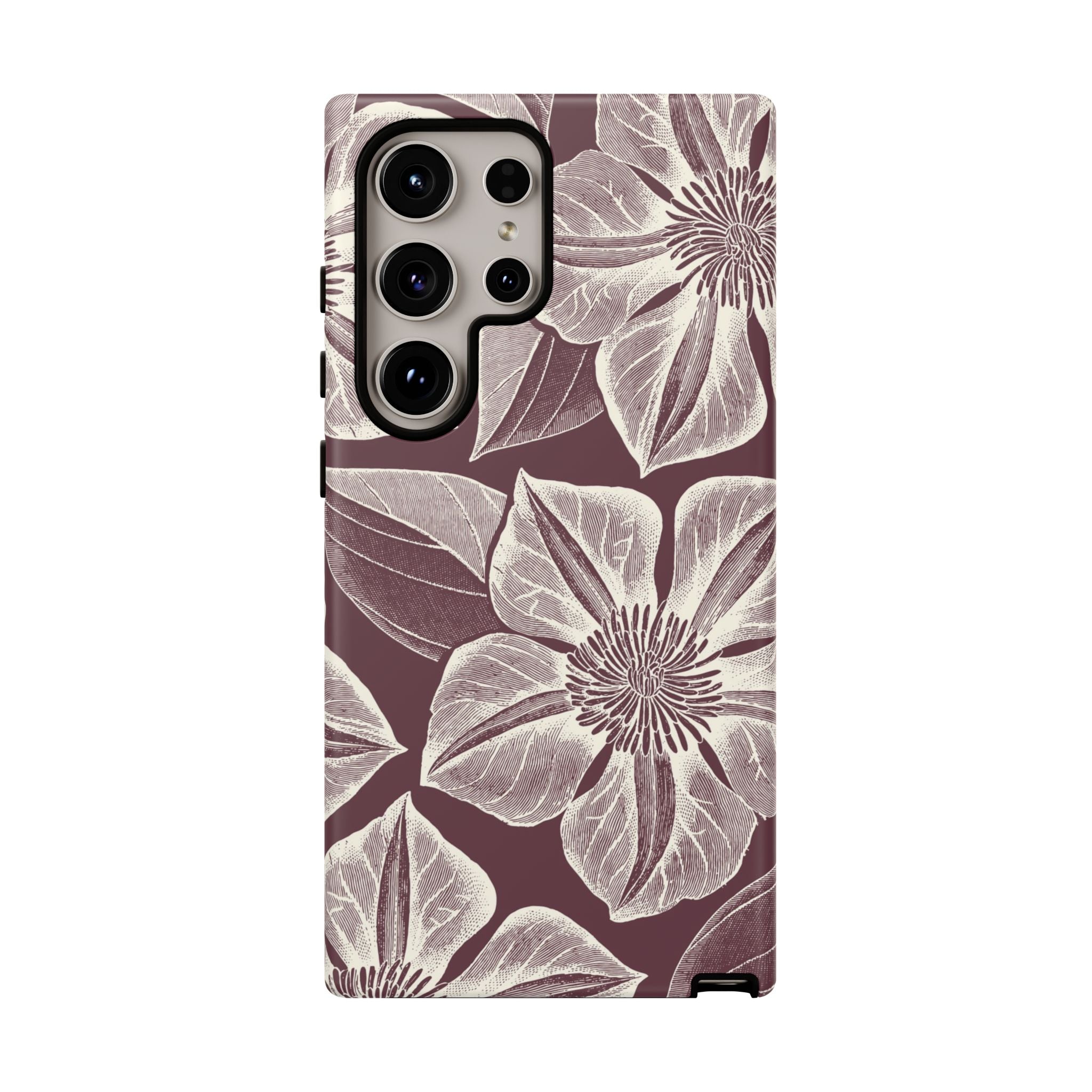 Vintage Bloom Burgundy Samsung Case