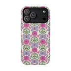 Butterfly MagSafe iPhone 17 Pro Max Case – Matte | cream, magenta, periwinkle butterfly floral print