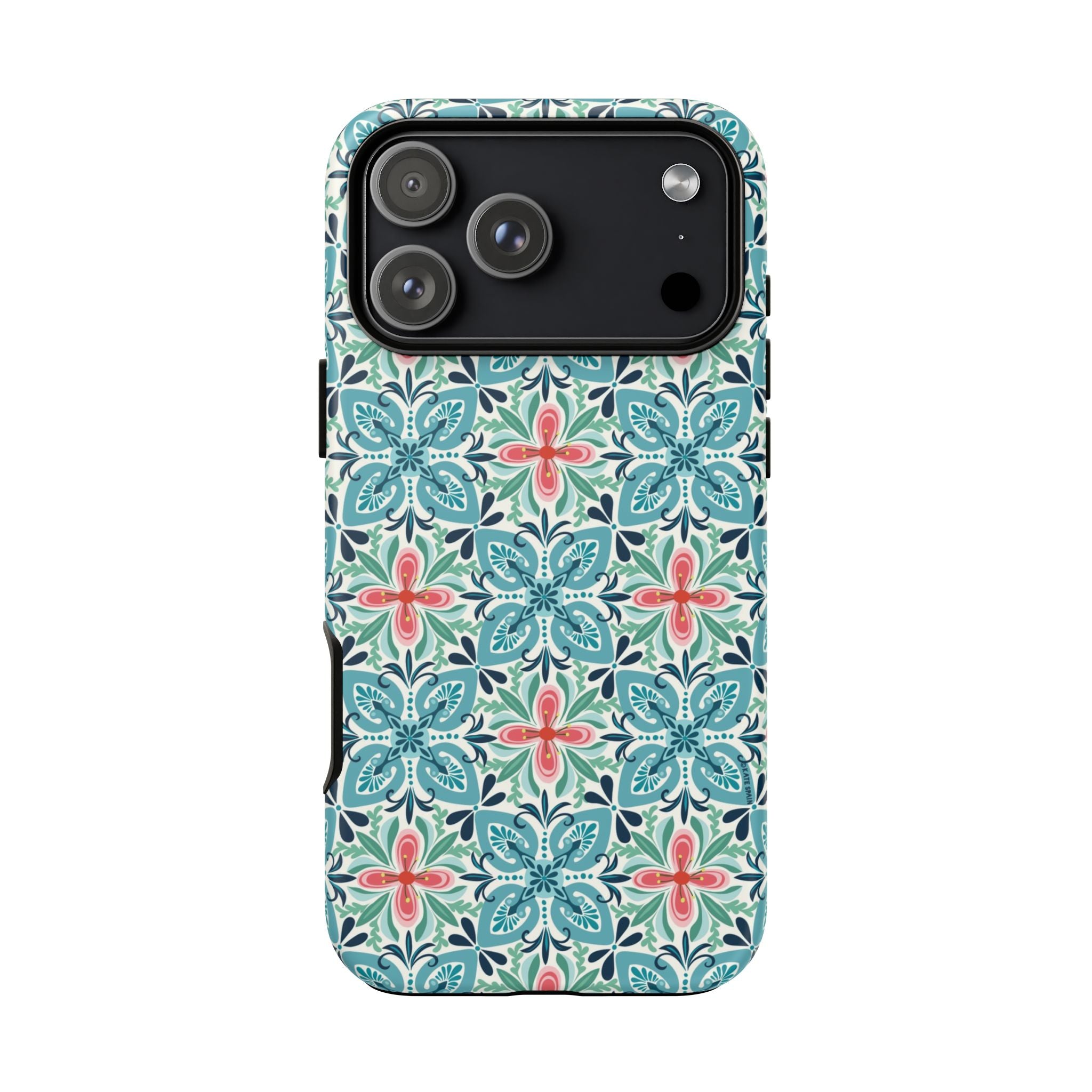 Stonecrop Tough iPhone 17 Pro Max Case – Matte | sage, cream, blush botanical succulent print