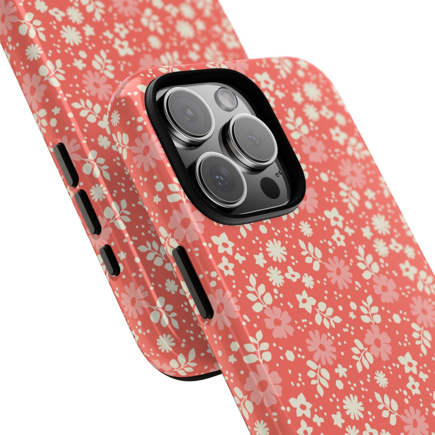 Petaline Floral Daisy Coral iPhone Tough Case