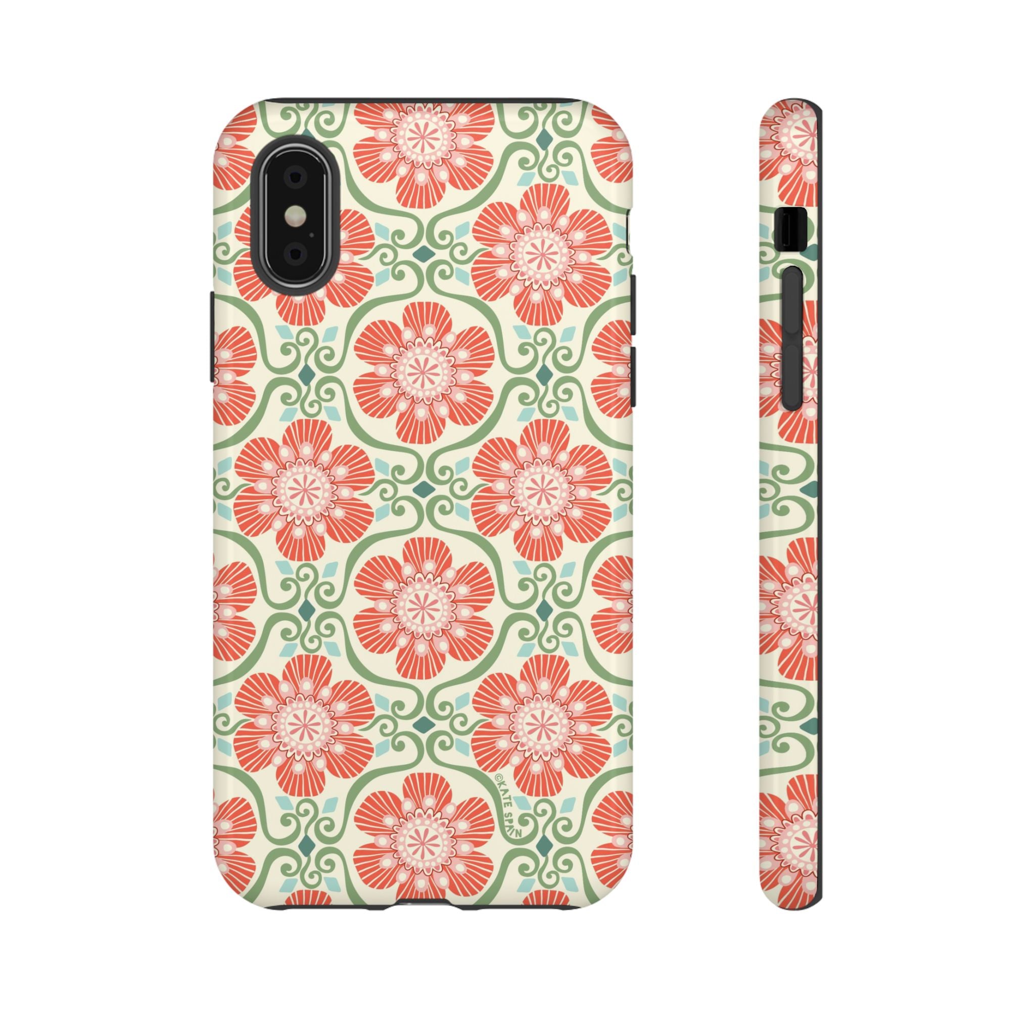 Barcelona Flowers iPhone Tough Case iPhone XS Glossy