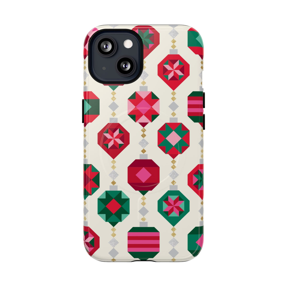 Felicity Ornaments MagSafe iPhone 13 Case – Glossy | holiday ornament print