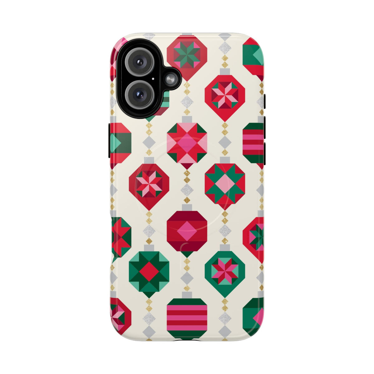 Felicity Ornaments MagSafe iPhone 16 Plus Case – Glossy | holiday ornament print