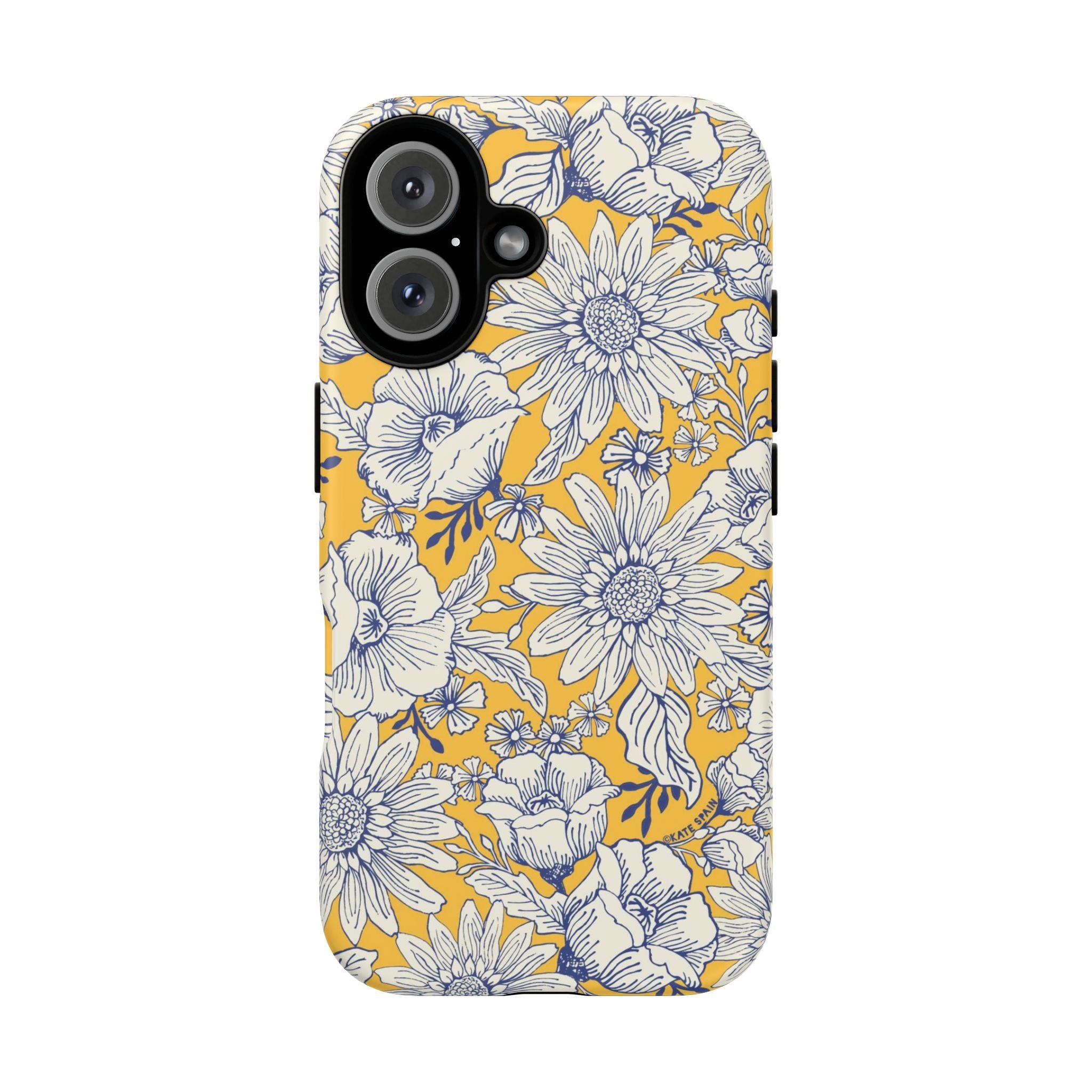 iPhone 16 case with Jardin floral pattern in matte finish