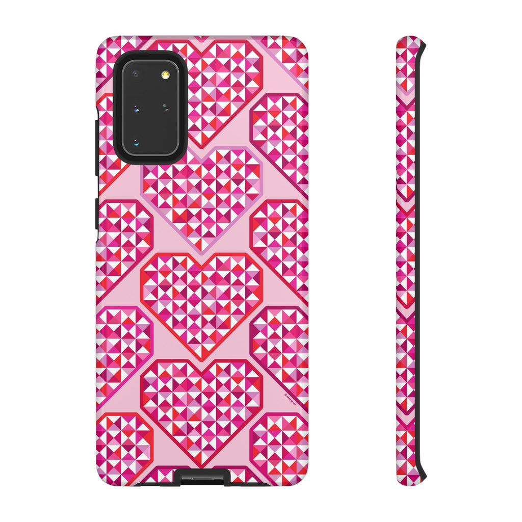 Pink Pyramid Heart Samsung Case