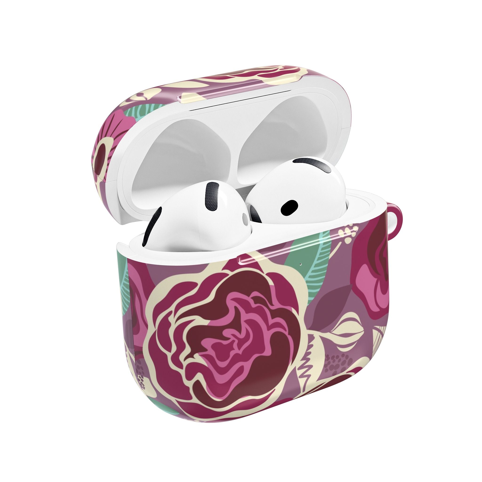 Tea Rose Burgundy AirPods Case