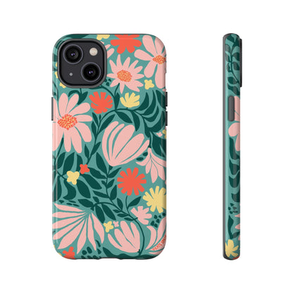 Botanica iPhone Tough Case Teal iPhone 14 Plus Glossy