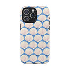 Seashells MagSafe iPhone 15 Pro Max Case – Glossy | periwinkle, cream, blush scallop shell print