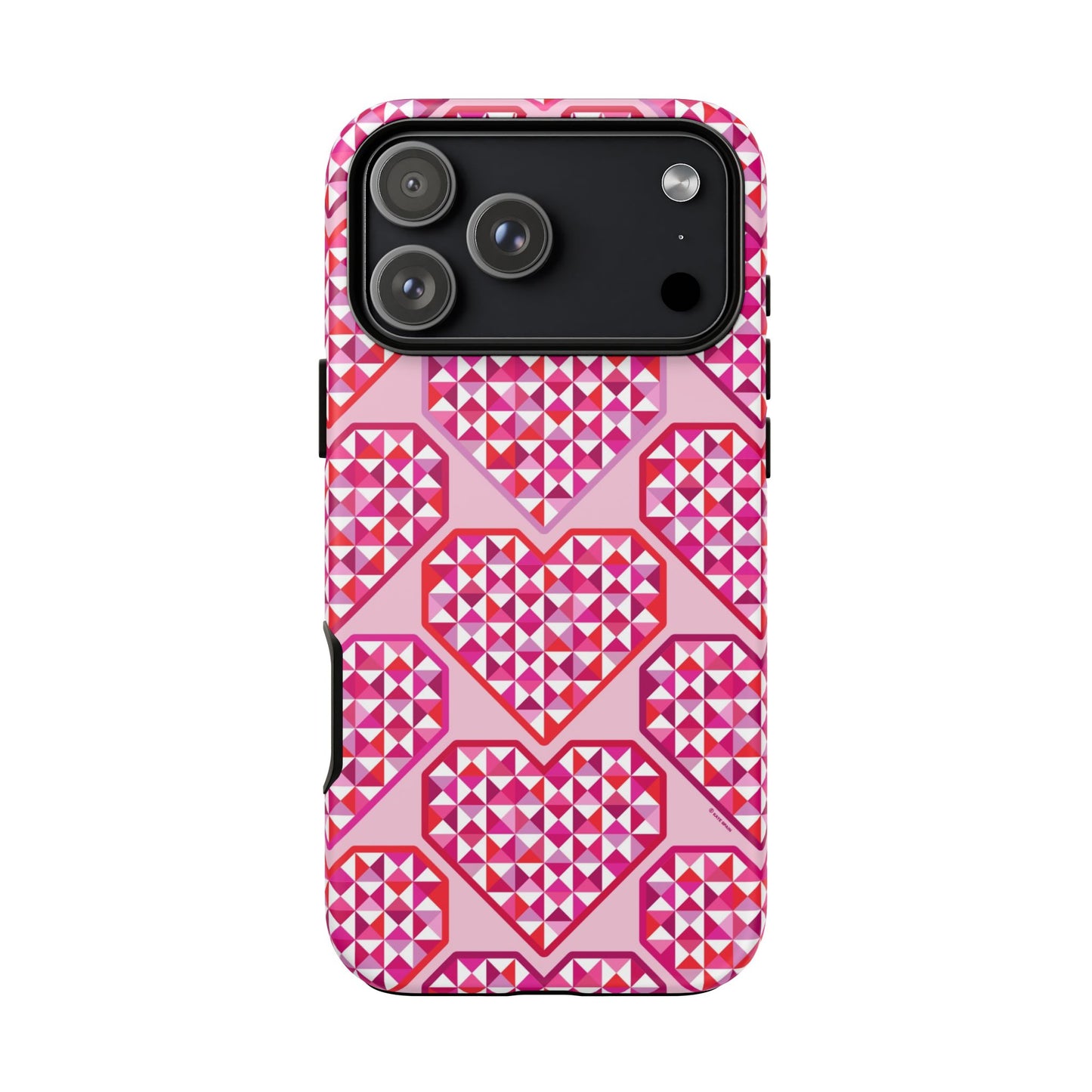 Pink Pyramid Heart iPhone Tough Case