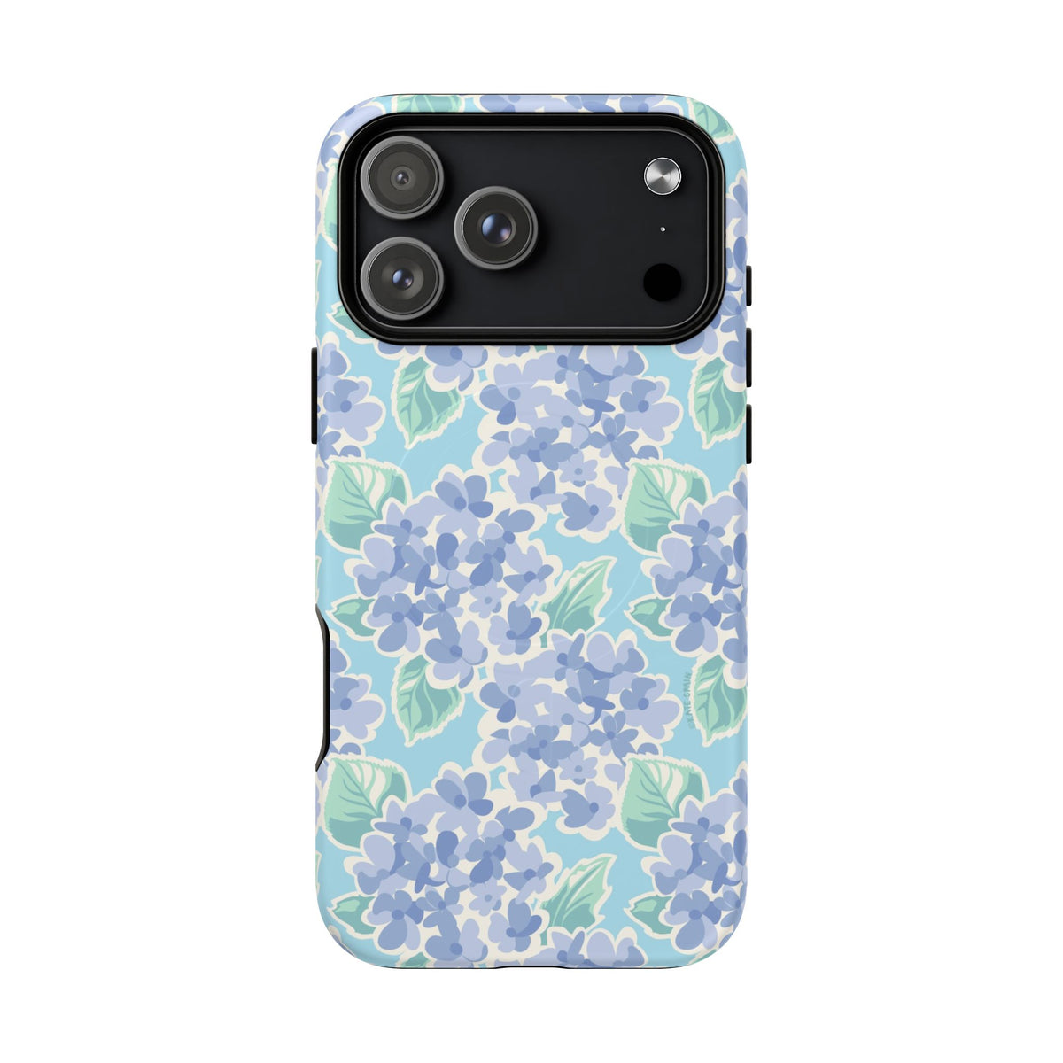 Nantucket Hydrangea MagSafe iPhone 18 Pro Max Case – Matte | periwinkle, sky blue, mint hydrangea floral print