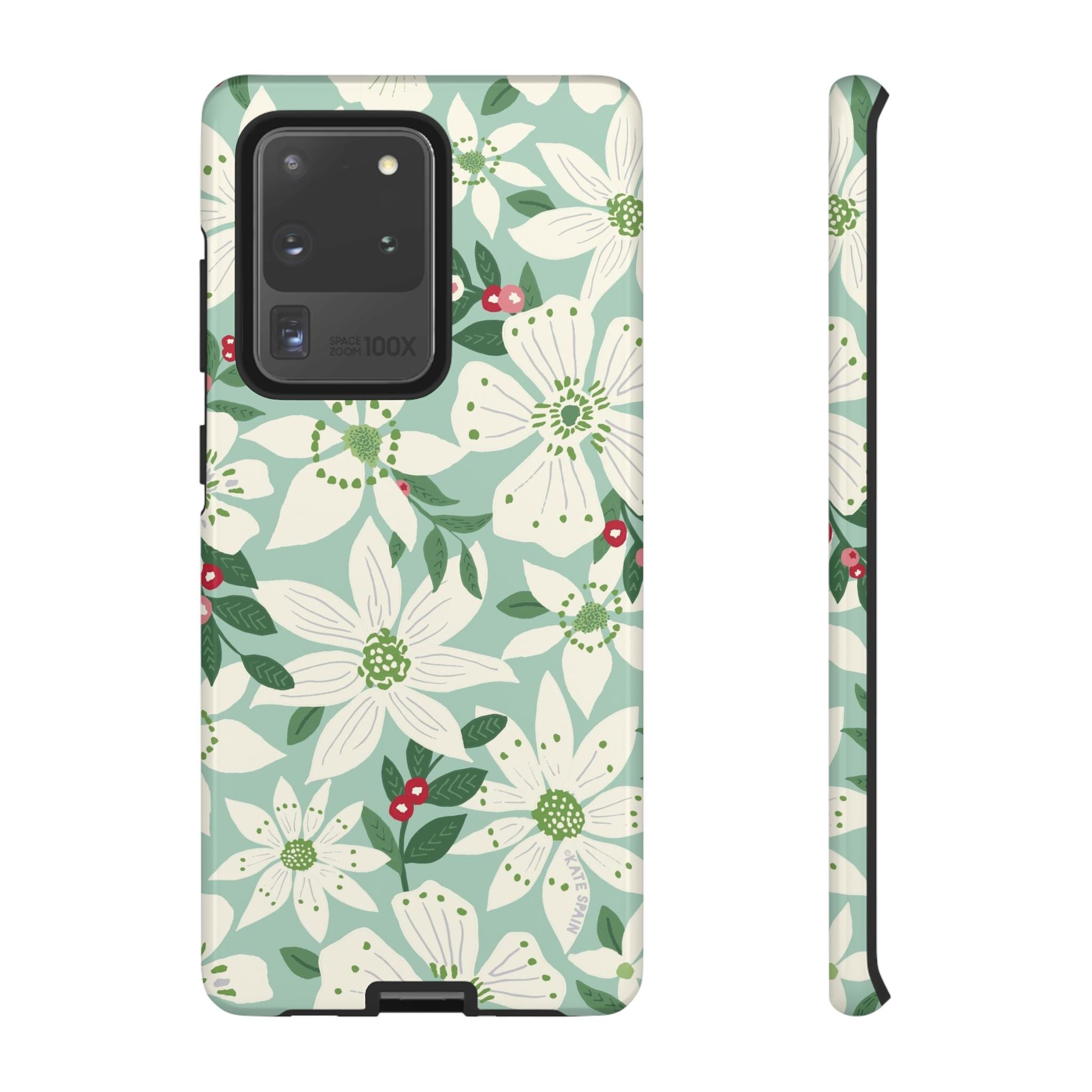 Gardenia Samsung Galaxy S20 Ultra Case – Glossy | white, cream, green gardenia botanical print