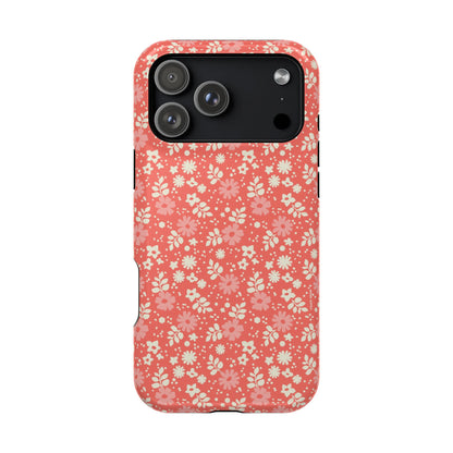 Petaline Floral Daisy Coral MagSafe Case