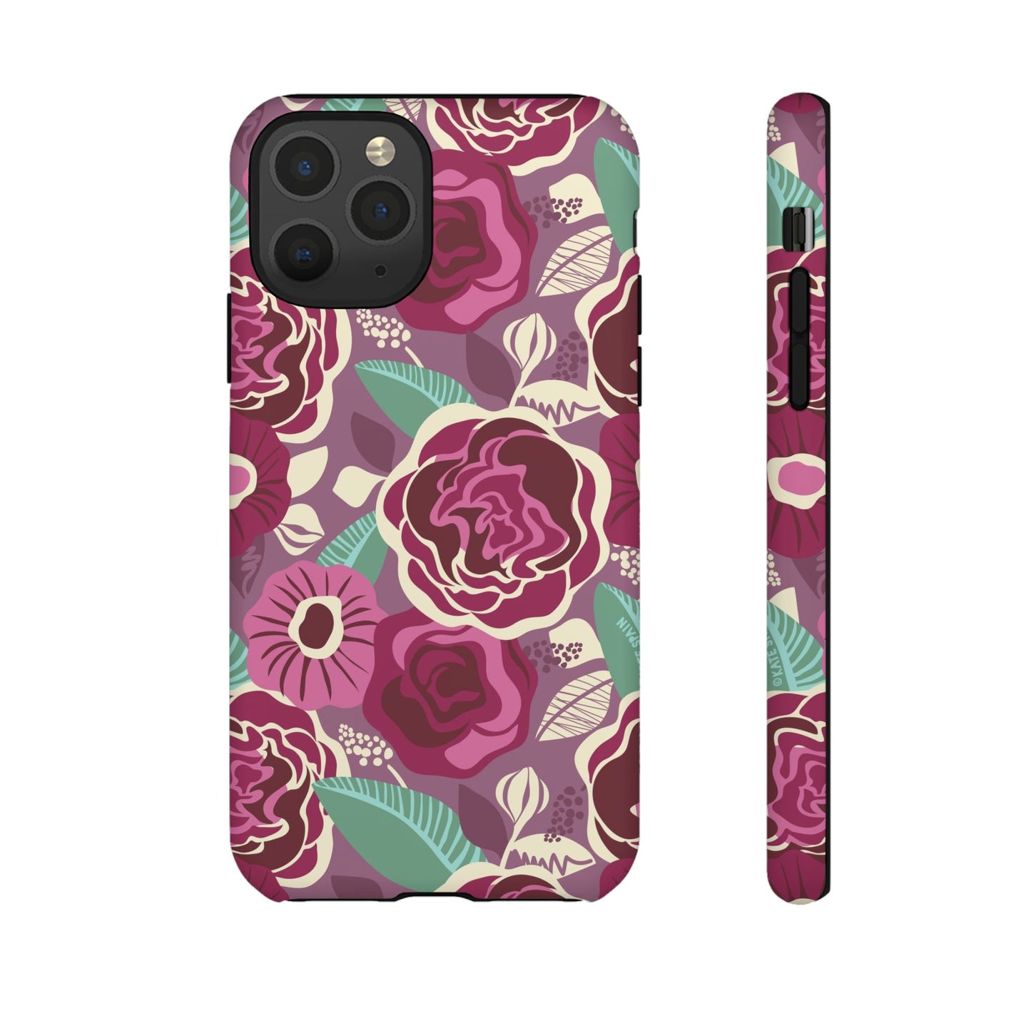 Tea Rose Burgundy iPhone Tough Case