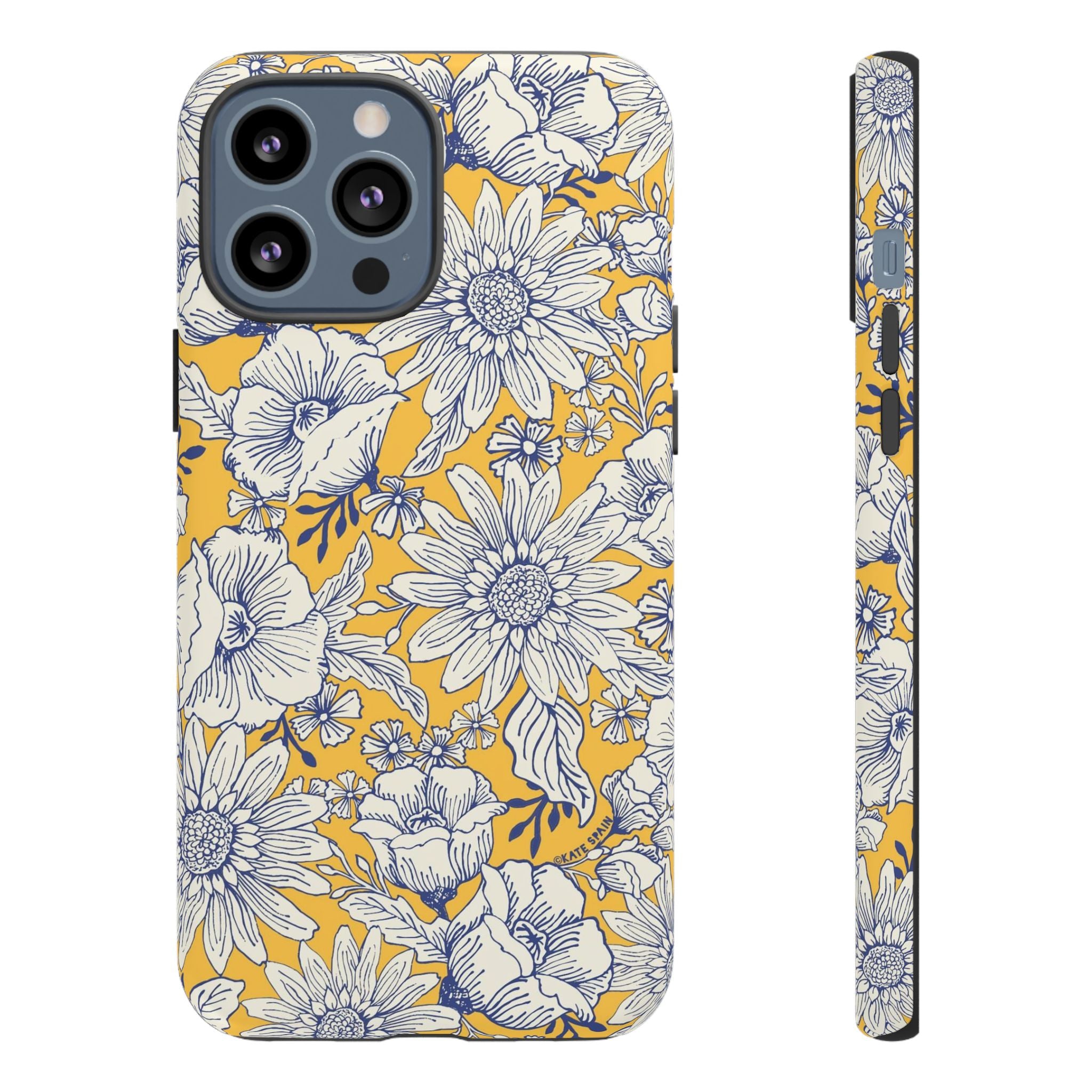 iPhone 13 Pro Max case with Jardin floral pattern in matte finish