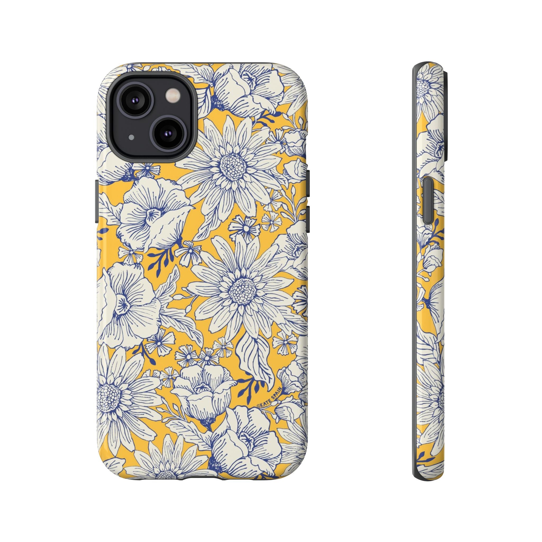 Jardin tough case for iPhone 14 Plus - glossy elegant floral jardin design