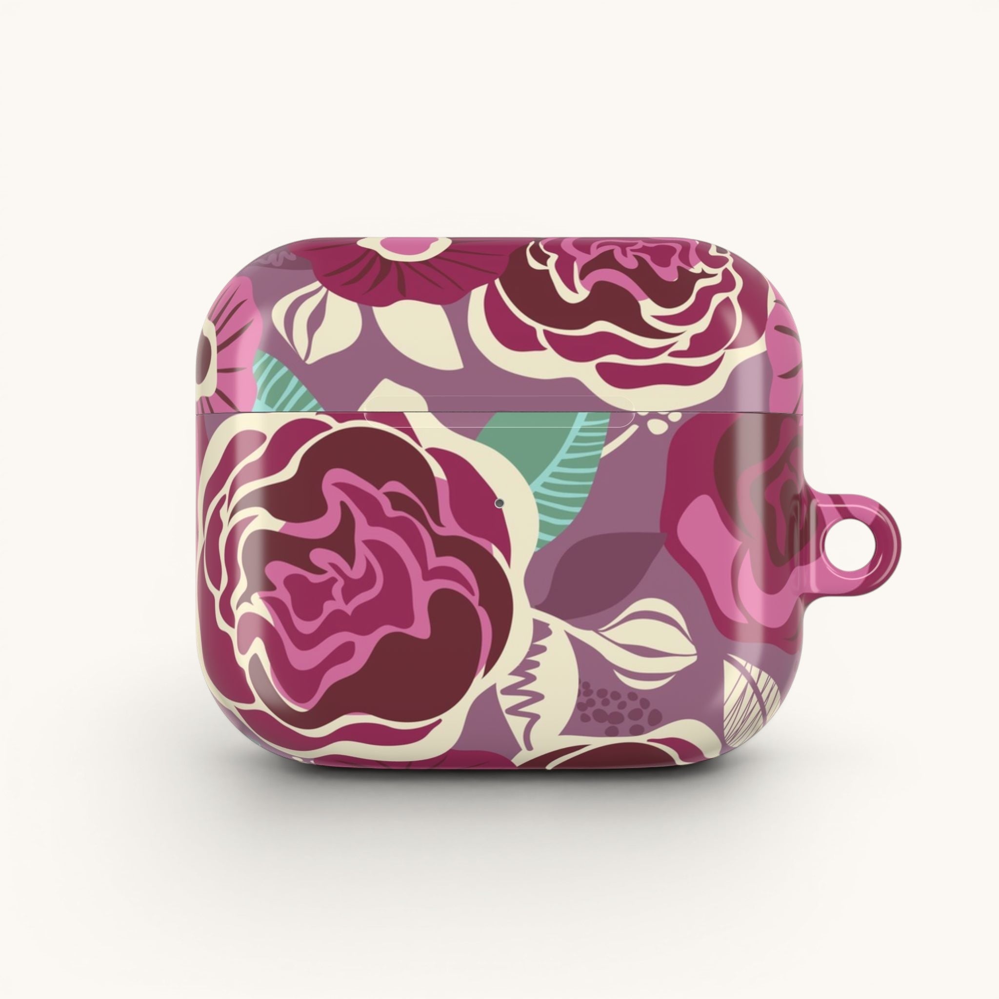 Tea Rose Burgundy AirPods Case