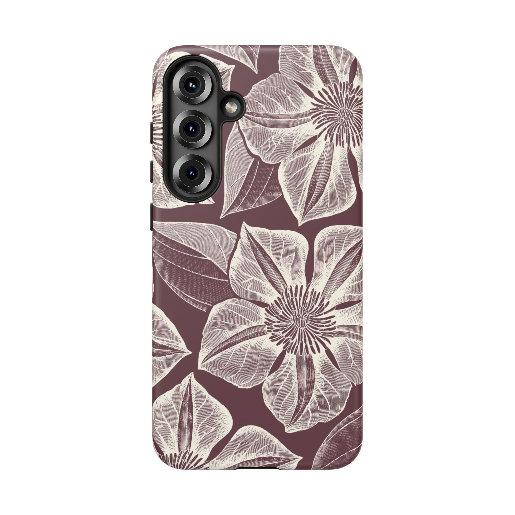 Vintage Bloom Burgundy Samsung Case