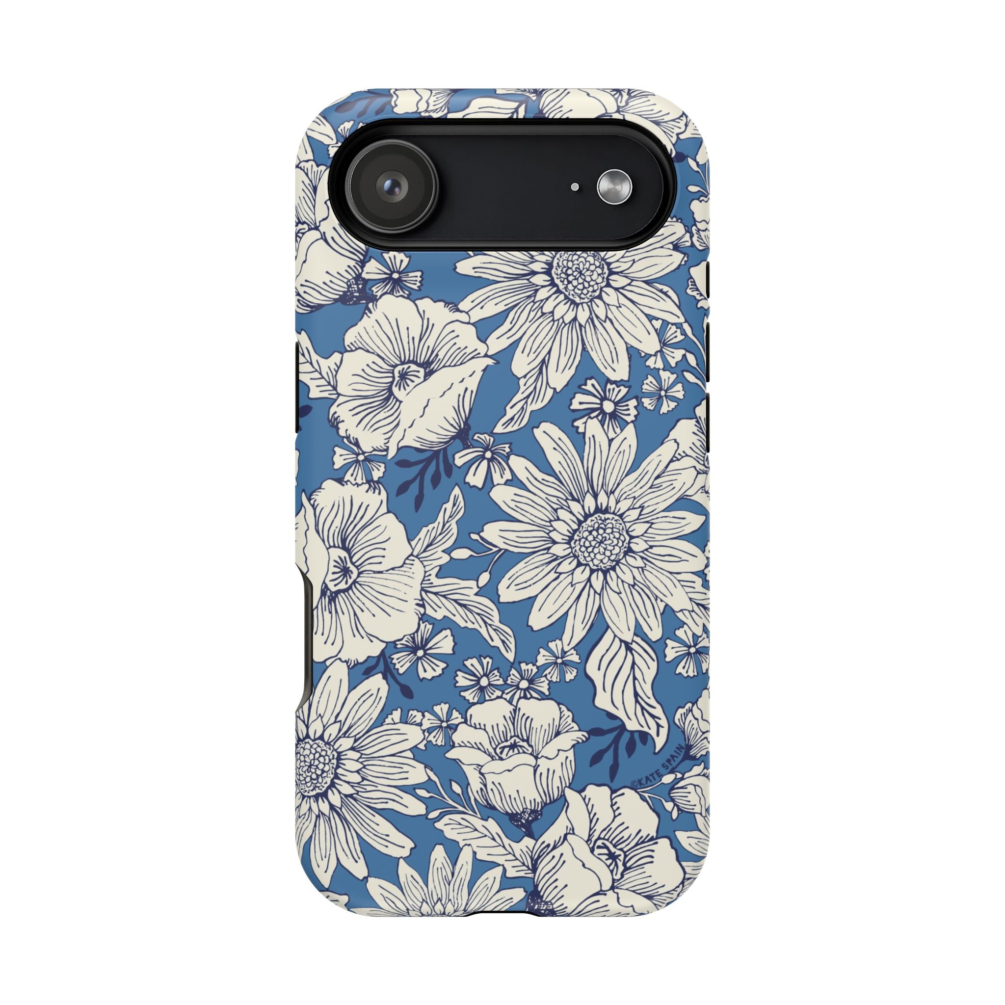 Jardin Luxury MagSafe iPhone 17 Air Case – Matte | navy and cream botanical floral print