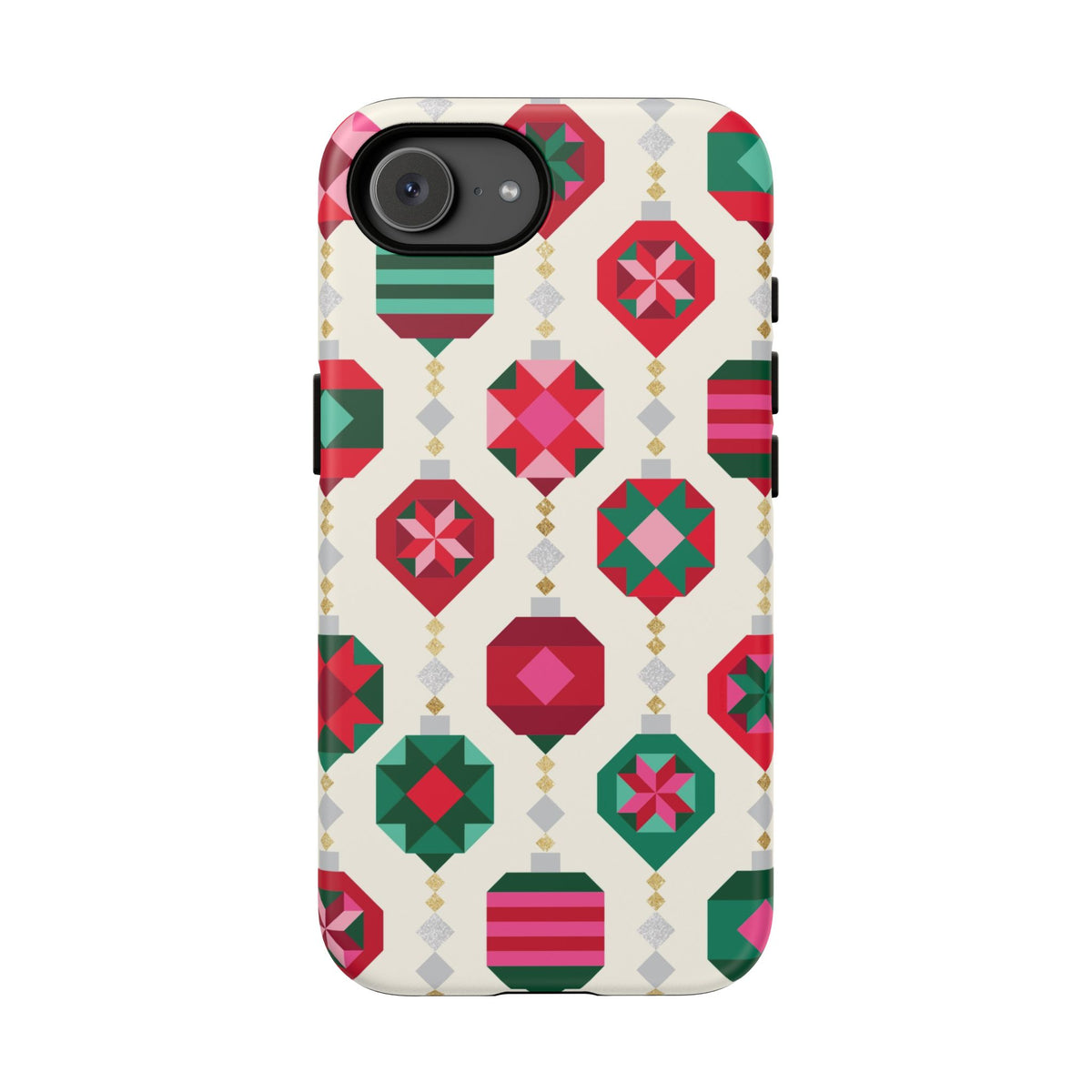 Felicity Ornaments Tough iPhone 16e Case – Matte | holiday ornament print