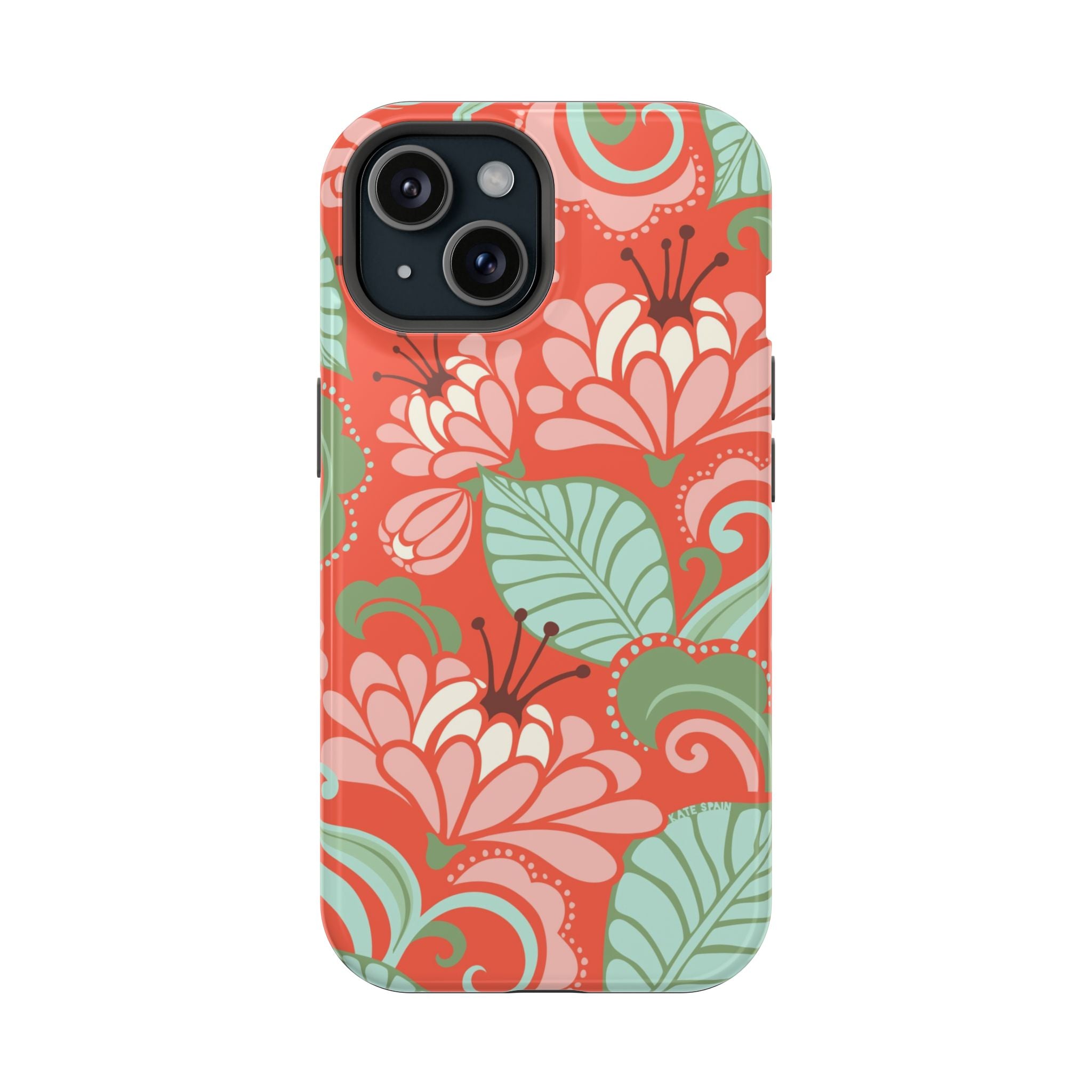 Sarabande MagSafe tough case for iPhone 15 - glossy elegant floral sarabande cover