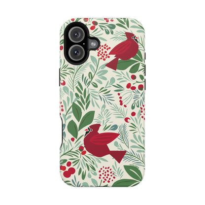 Birds and Berries iPhone MagSafe Tough Case iPhone 16 Plus Matte