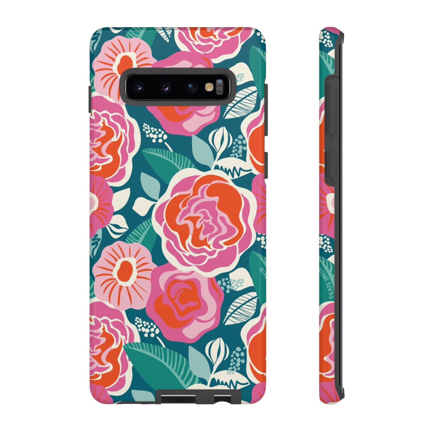 Tea Rose Teal Samsung Galaxy Tough Case