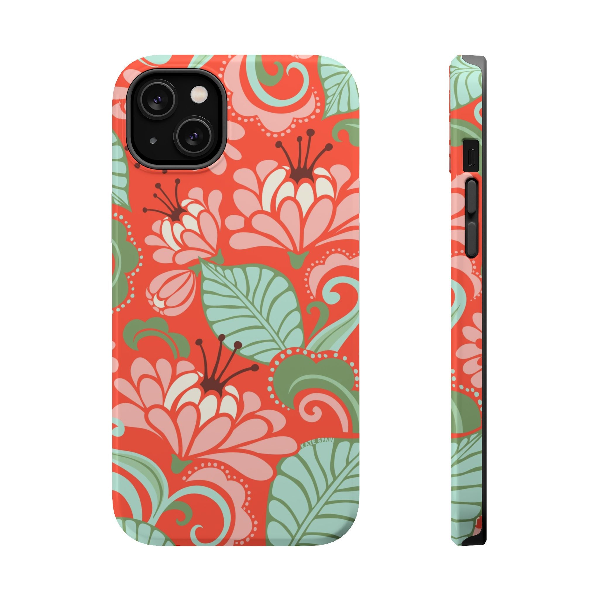 Sarabande MagSafe tough case for iPhone 14 Plus - glossy elegant floral sarabande cover