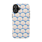 Seashells MagSafe iPhone 16 Plus Case – Matte | periwinkle, cream, blush scallop shell print