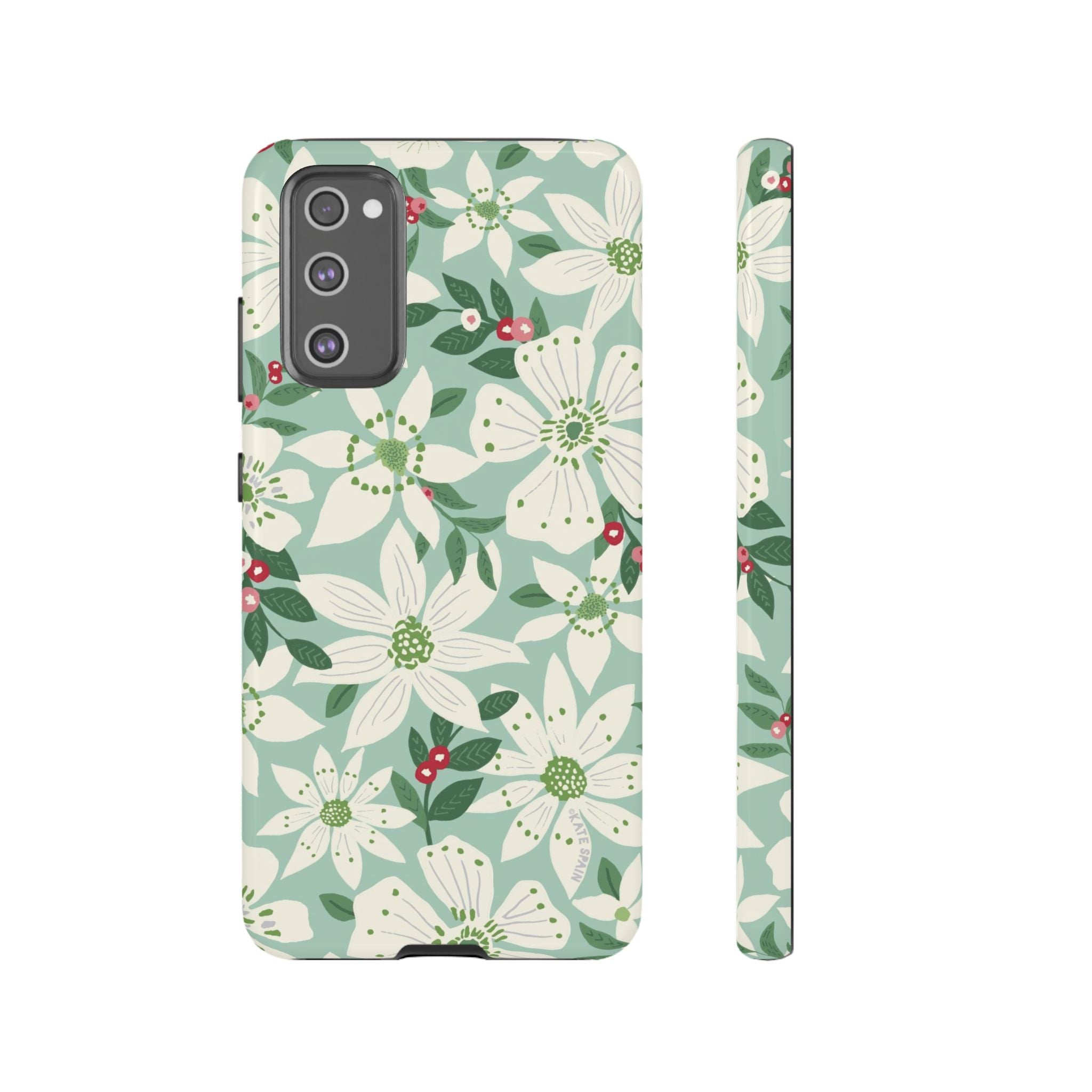 Gardenia Samsung Galaxy S20 FE Case – Glossy | white, cream, green gardenia botanical print