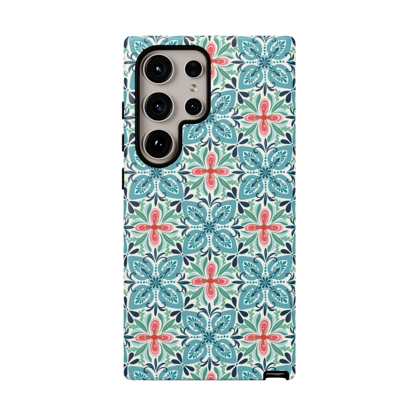 Stonecrop Samsung Case - Floral Tile Geometric Pattern