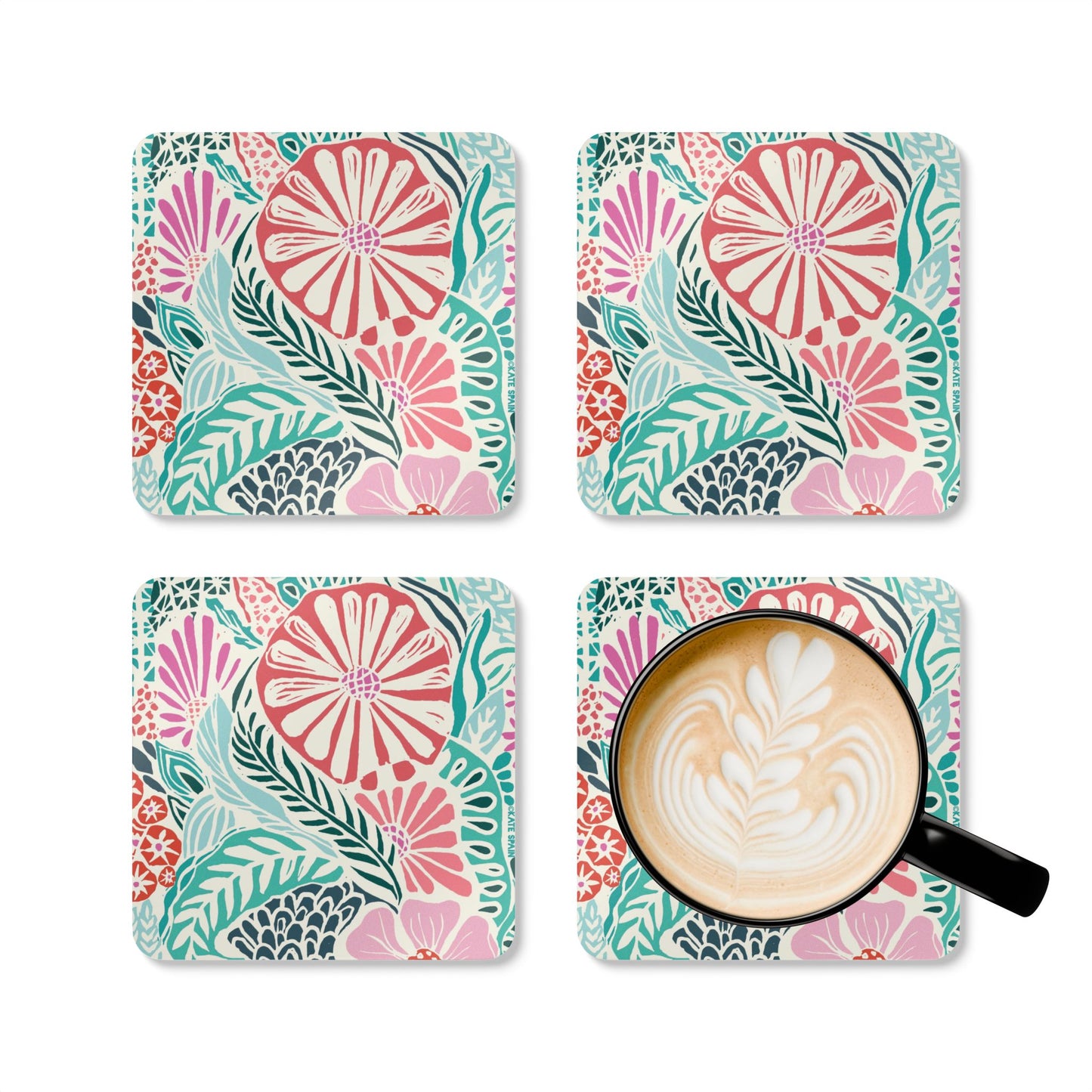 Tropica Multicolor Cork Coaster Set