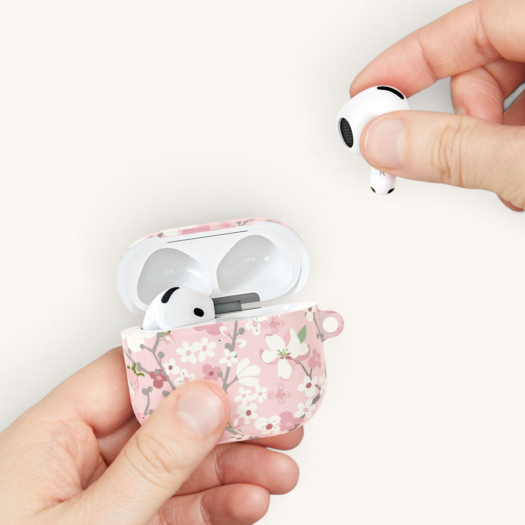 Pink Cherry Blossom AirPods Case
