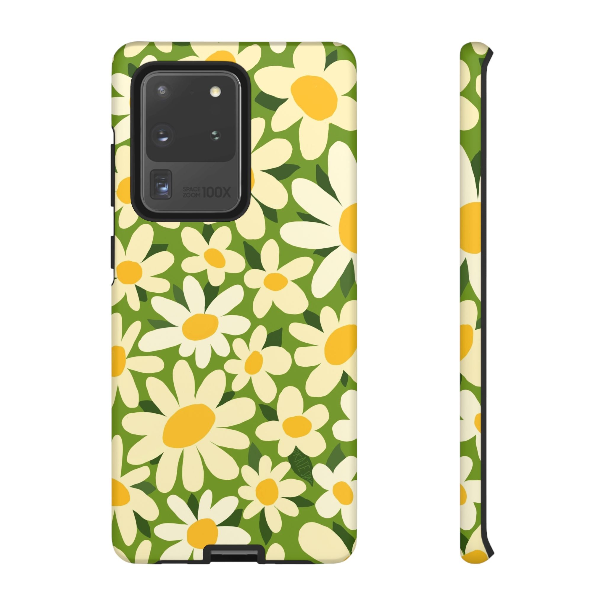 Luxury Shasta Samsung Galaxy S20 Ultra Case – Matte | green, white, yellow daisy floral print