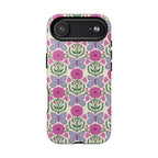 Butterfly MagSafe iPhone 17 Air Case – Glossy | cream, magenta, periwinkle butterfly floral print