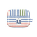Cabana Stripe Pastel AirPods Case Initial