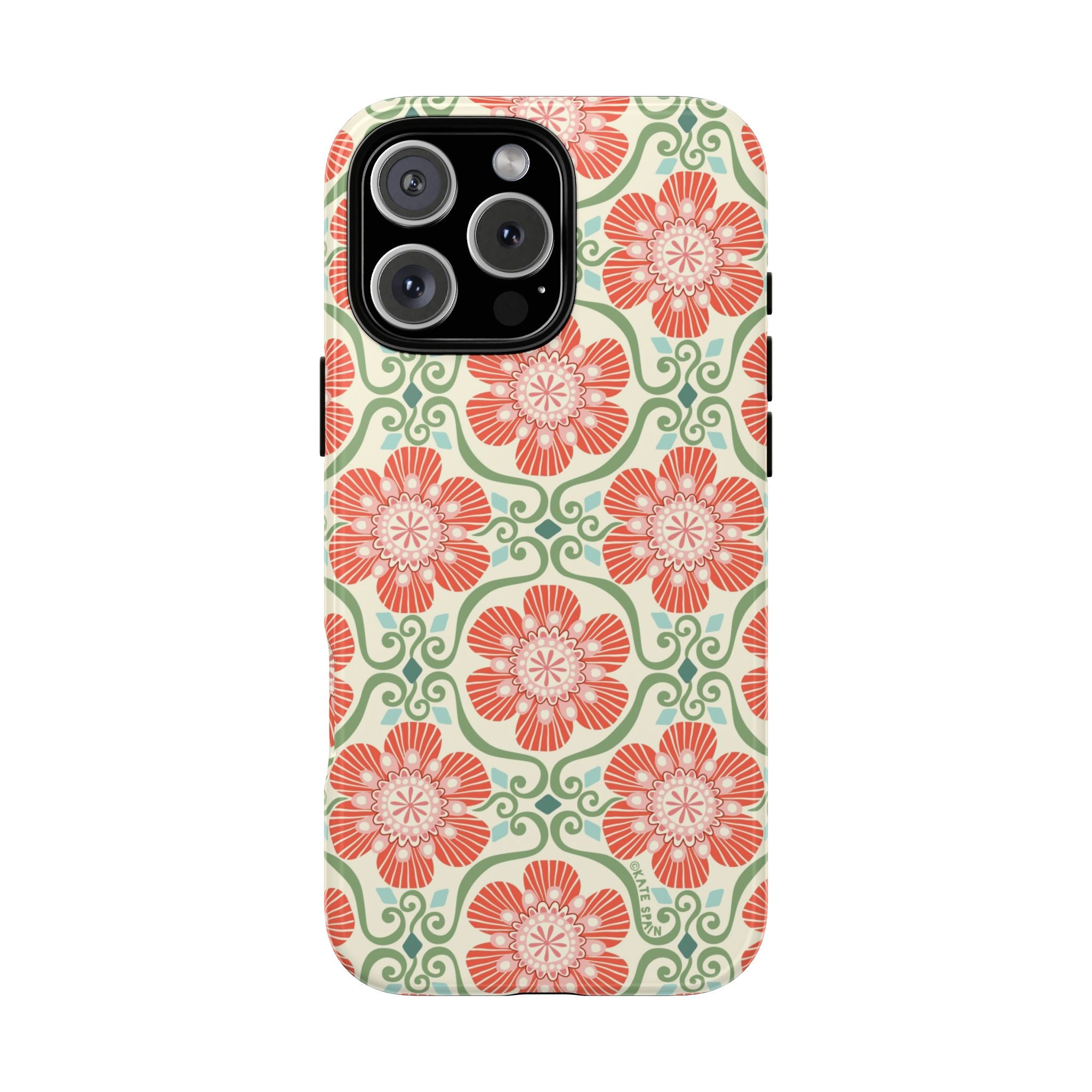 Barcelona Flowers iPhone Tough Case iPhone 16 Pro Max Glossy