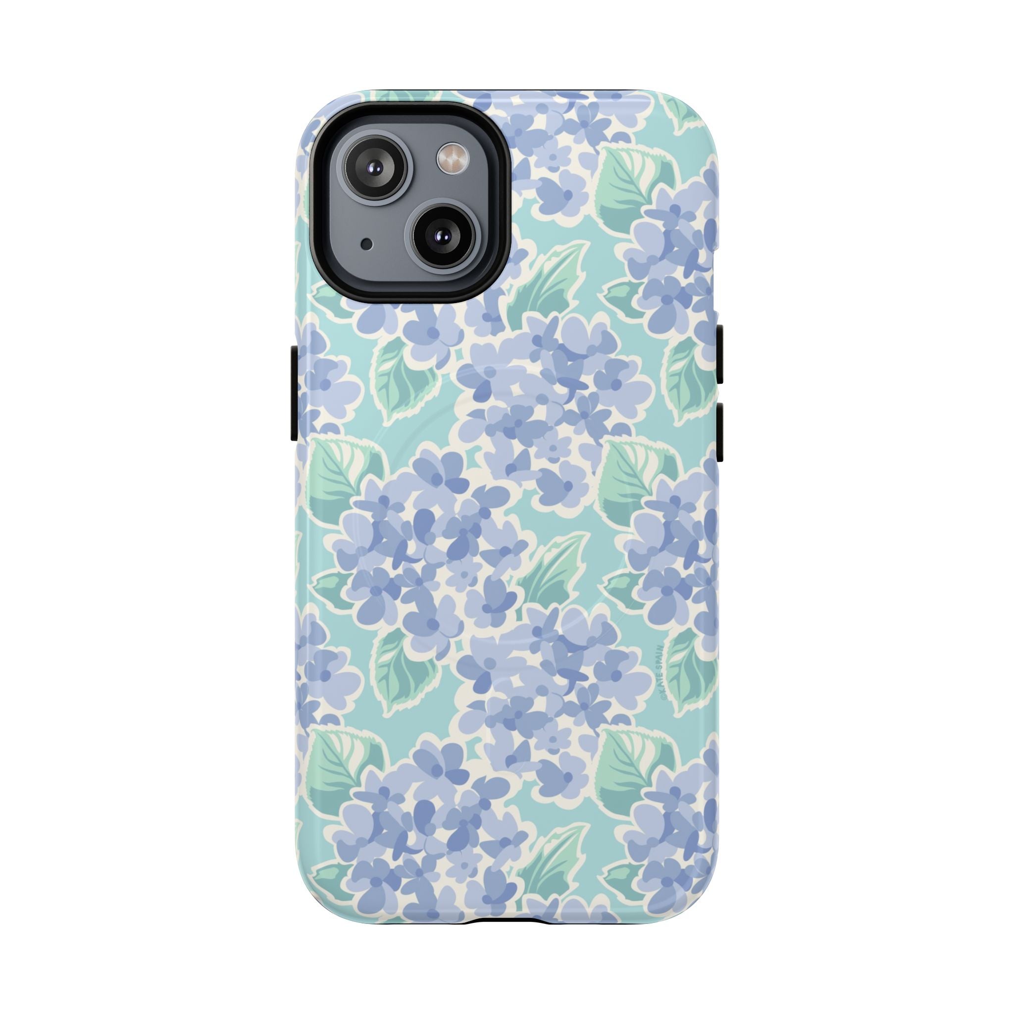 Nantucket Hydrangea MagSafe iPhone Phone Case – Glossy | periwinkle, sky blue, mint hydrangea floral print